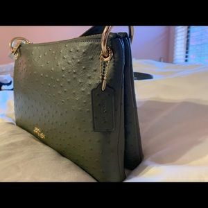 [NEW] Coach Mia Ostrich Embossed Leather Crossbody